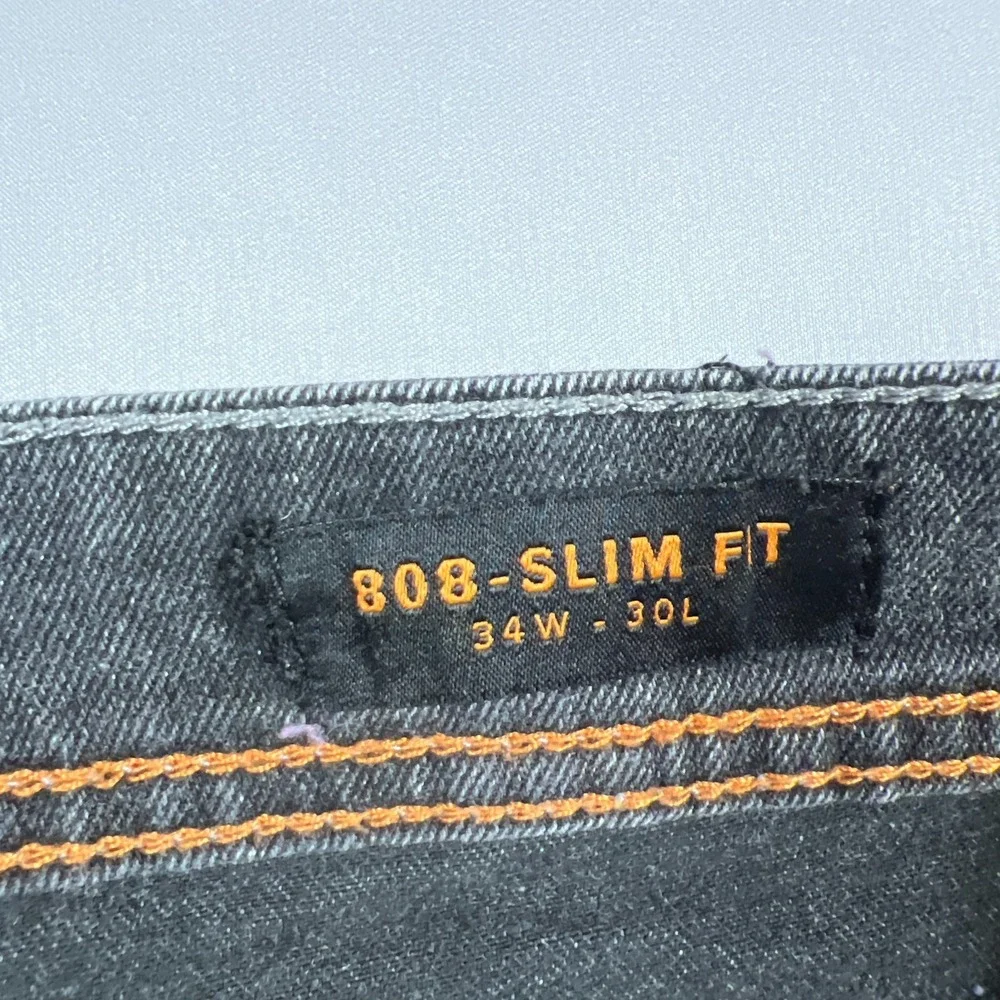 True Rebel Jeans Mens 34X30 Dark Gray Premium Denim 808 Slim Fit Straight Leg